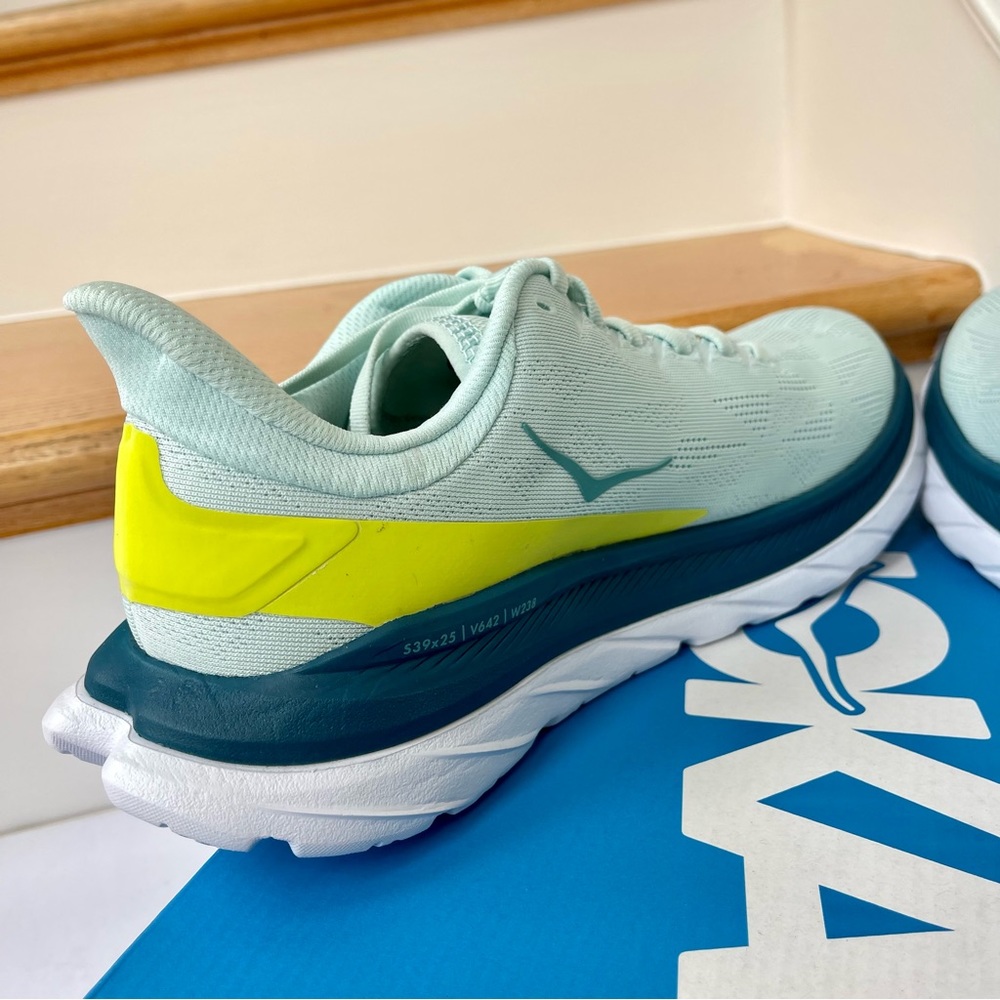 NWT Hoka Mach 4 Running Shoes in Blue Glass / Evening Primrose , Hoka One - Picture 5 of 17